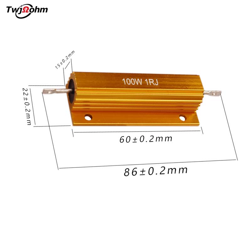 RX24 gold aluminum shell resistance 100w